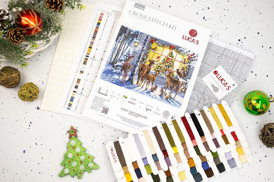 Nosy Neighbors - Christmas Cross Stitch Kit