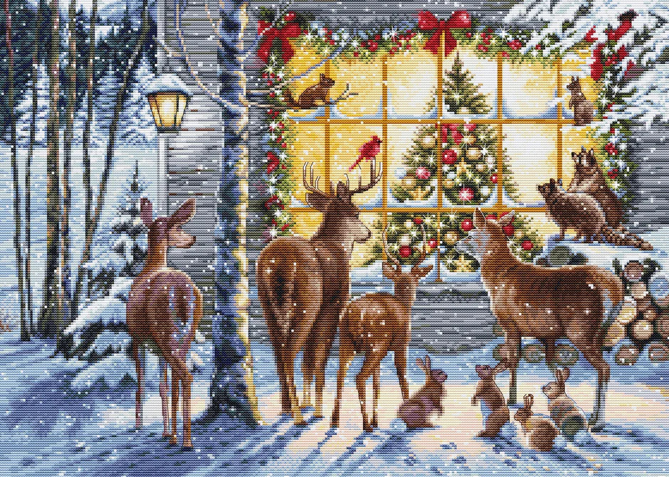 Nosy Neighbors - Christmas Cross Stitch Kit