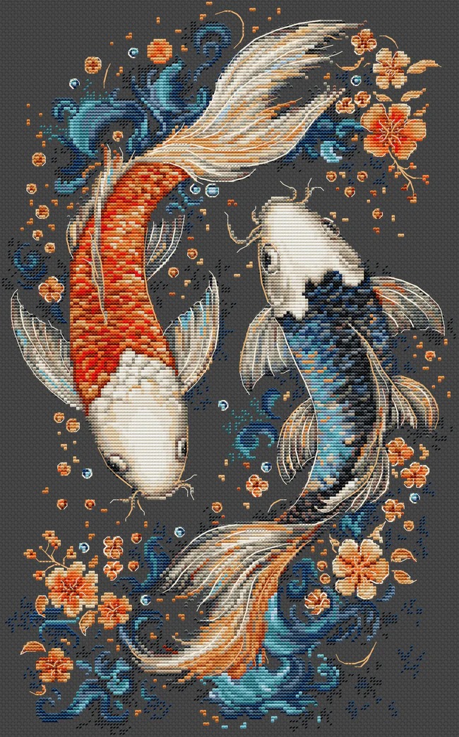 Two Magic Fish - Cross Stitch Kit 