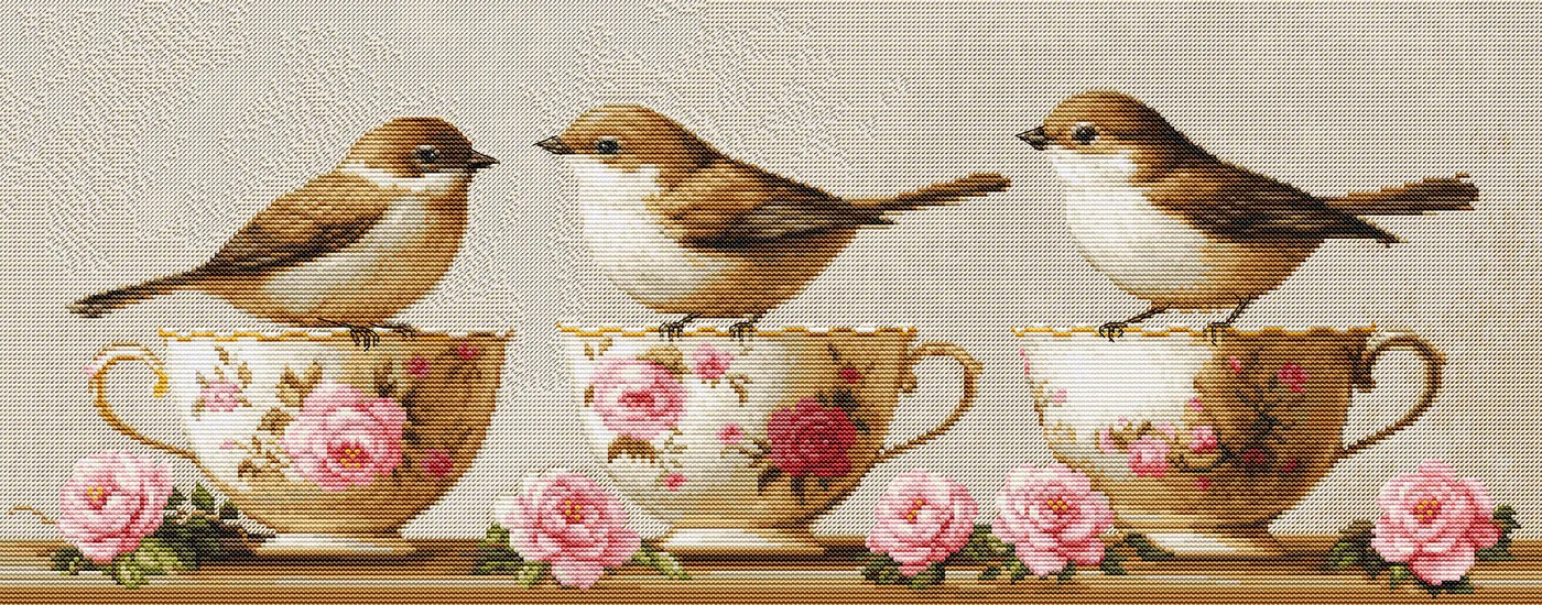 Three Dainty Birds - Cross Stitch Kit