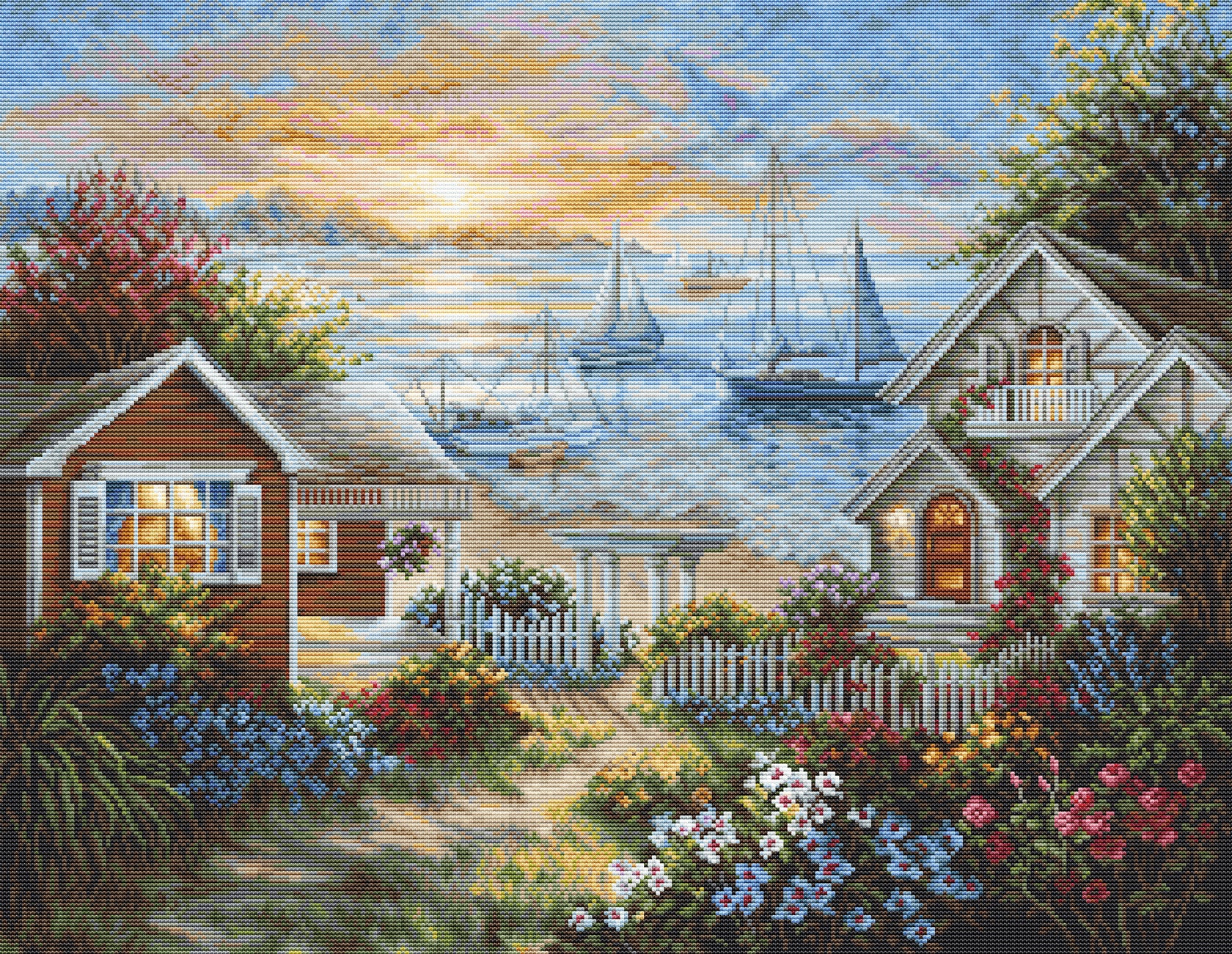Tranquil Seafront - Needlepoint Kit 