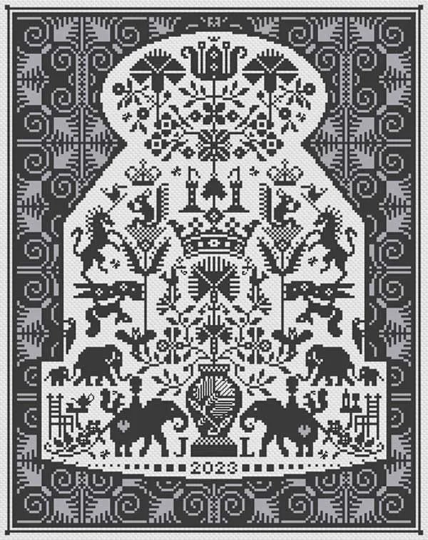 Squint - Cross Stitch Pattern, zoomed in. Select this picture to zoom back out.