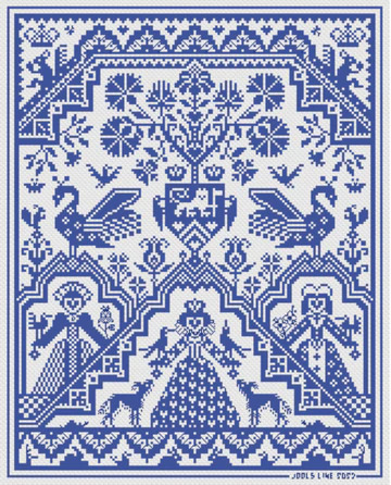 The Queen of Hearts - Cross Stitch Pattern