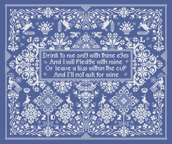Leave A Kiss - Cross Stitch Pattern