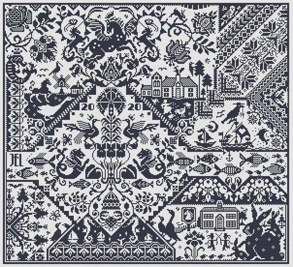 Two Men's Morris - Cross Stitch Pattern