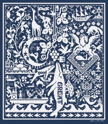 Fishin' 4 Condiments - Cross Stitch Pattern