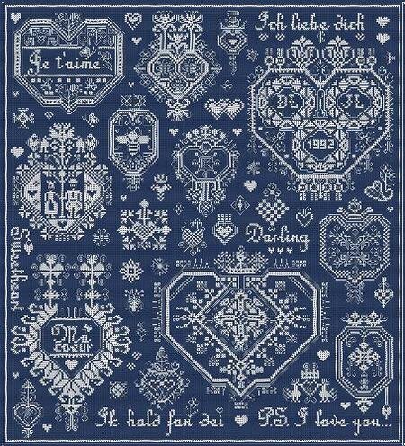 Mots d'Amour - Cross Stitch Pattern