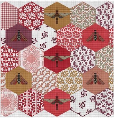 Quilted Bees, The - Cross Stitch Pattern