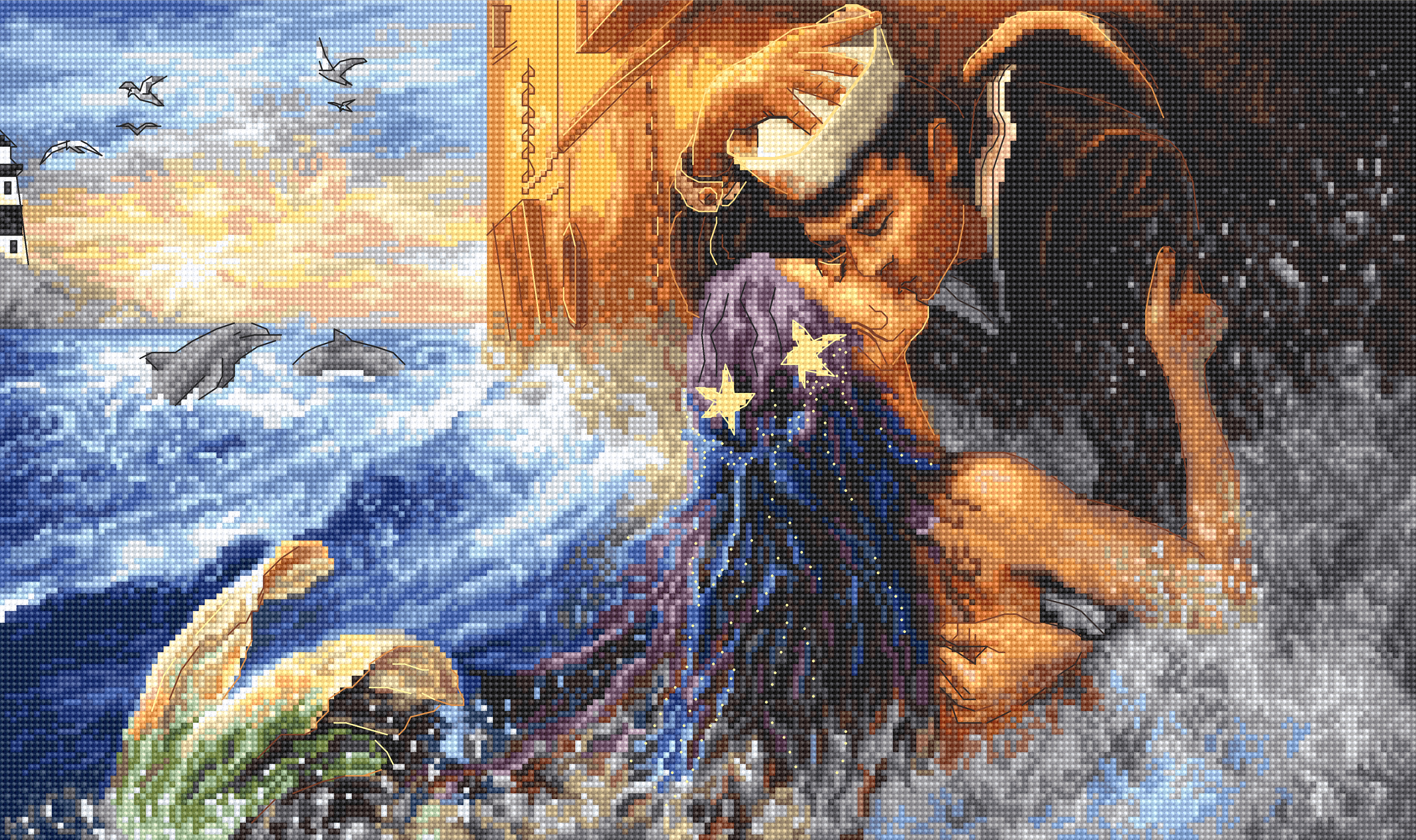 Mermaid Kiss - Cross Stitch Kit