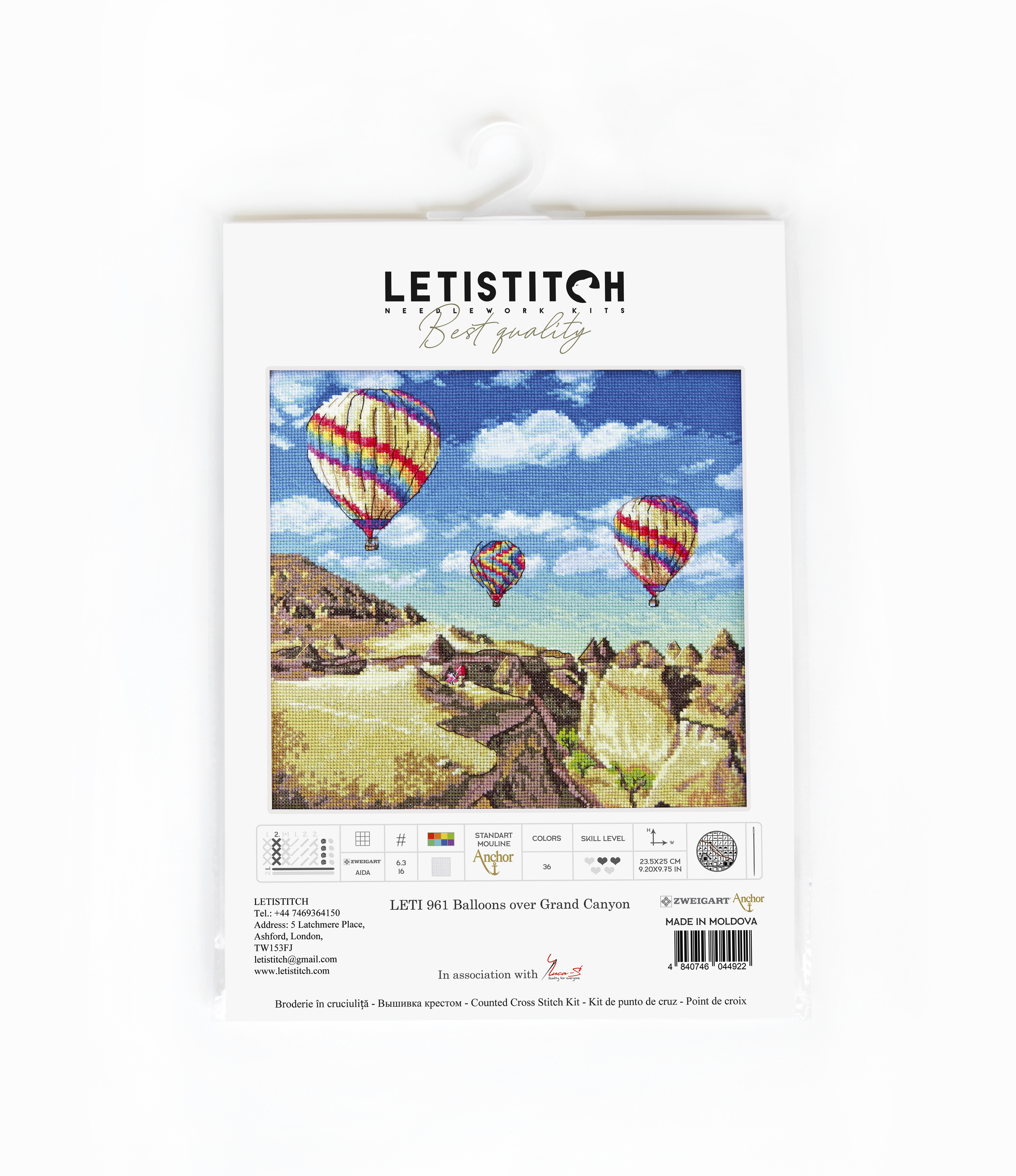 Balloons Over the Grand Canyon - Cross Stitch Kit