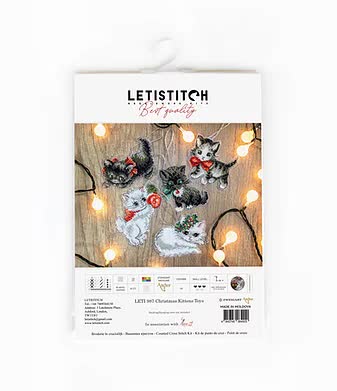 Kittens Christmas Ornaments - Cross Stitch Kit