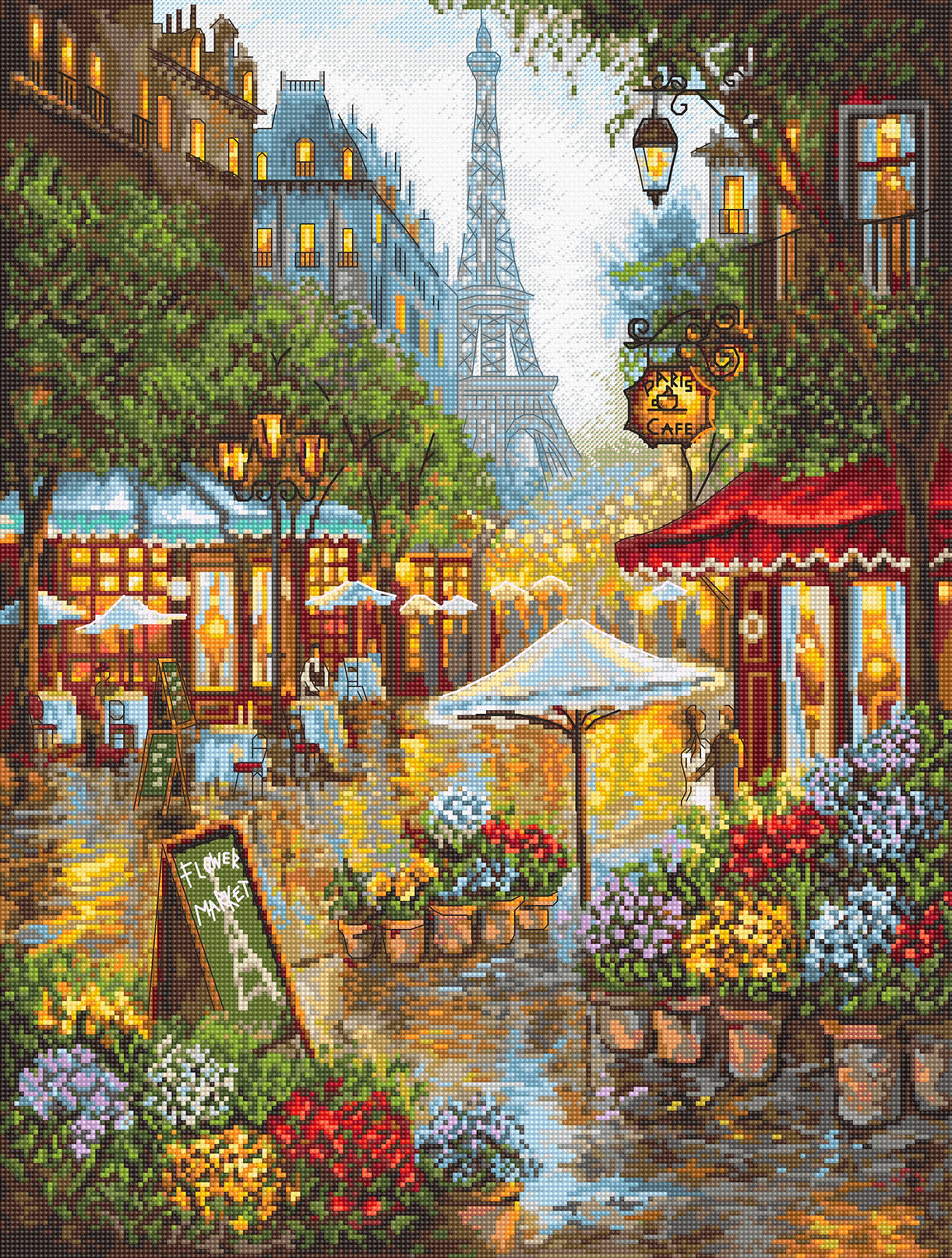 Spring Flowers, Paris - Cross Stitch Kit