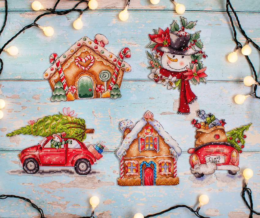 Christmas Ornament Toys 4 - Cross Stitch Kit