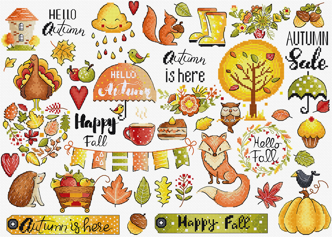Autumn Sampler - Cross Stitch Kit