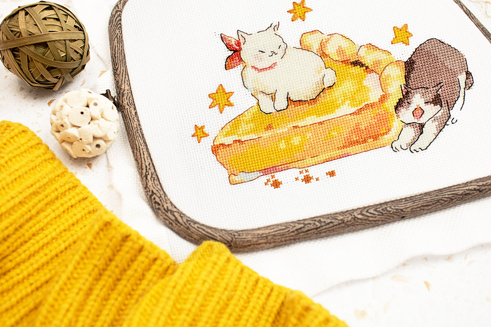 Eating Sleeping Stretching - Cross Stitch Kit