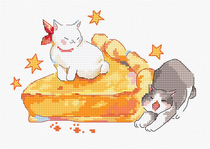 Eating Sleeping Stretching - Cross Stitch Kit