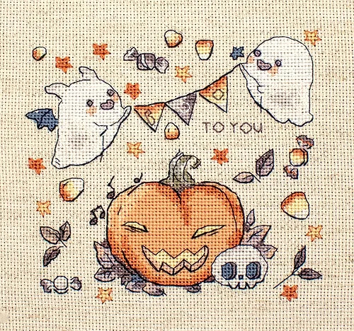 Boo To You - Halloween Cross Stitch Kit