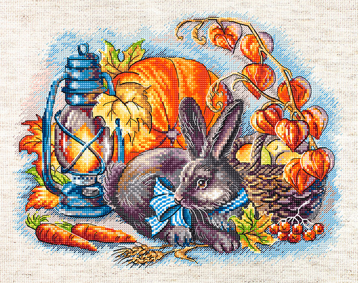 Autumn With A Rabbit - Cross Stitch Kit 