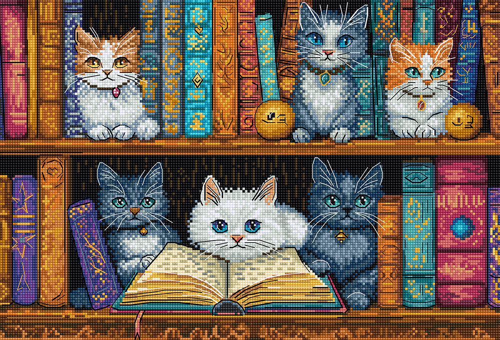 Bookshelf - Cross Stitch Kit