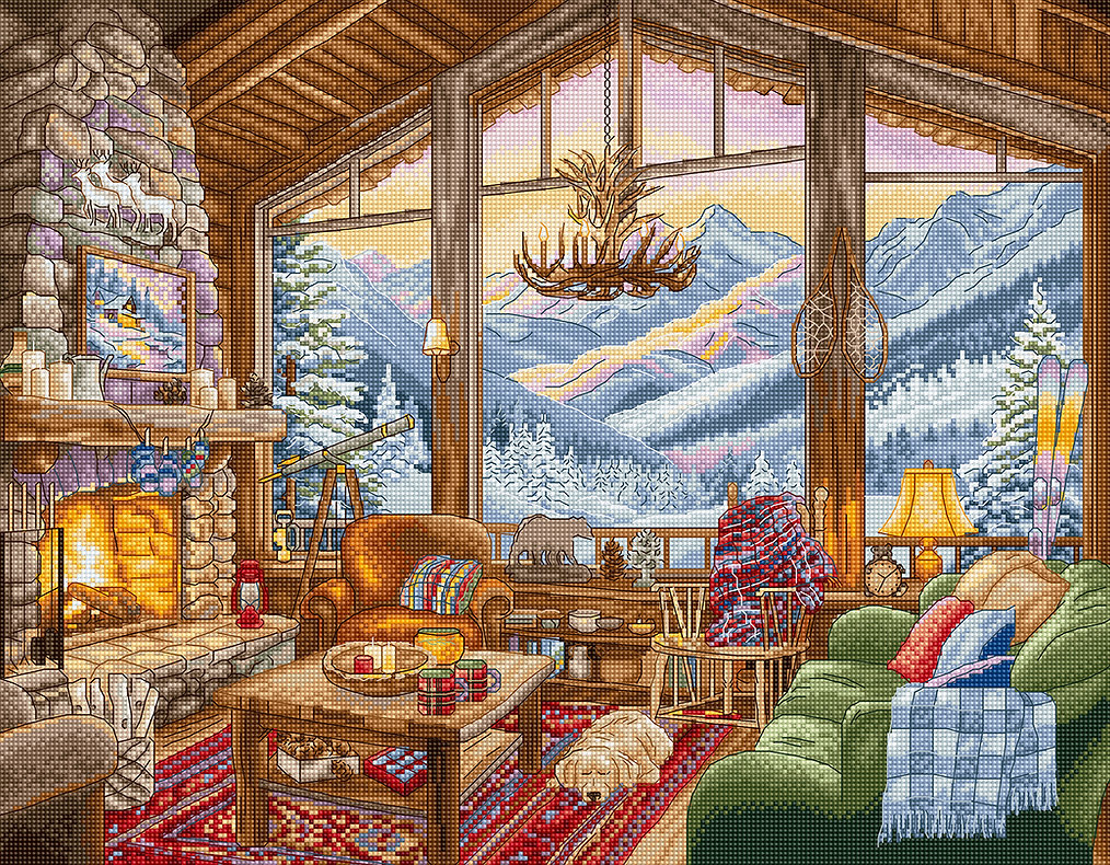 Winter Lodge - Christmas Cross Stitch Kit