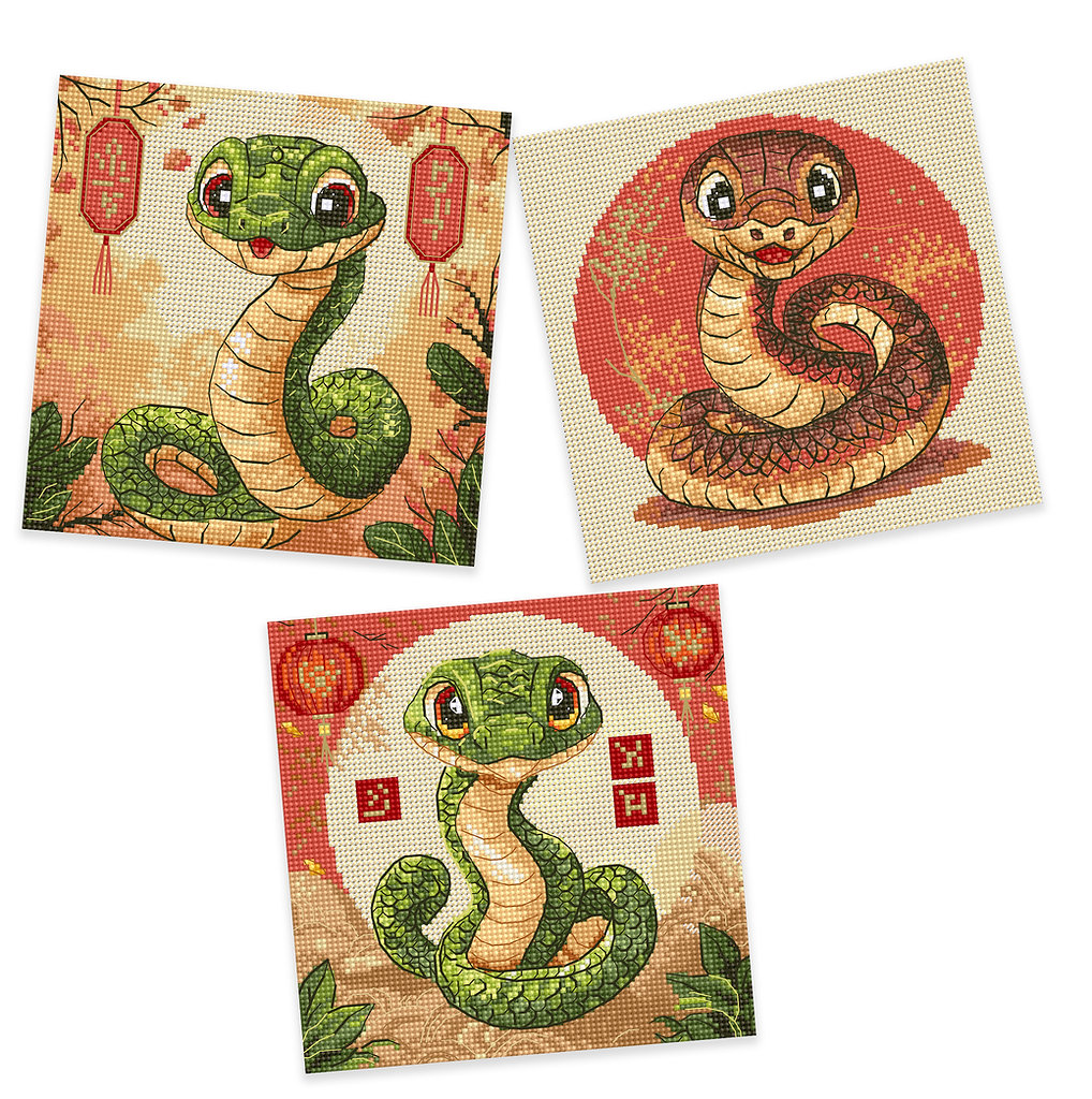 Snakes - Cross Stitch Kit