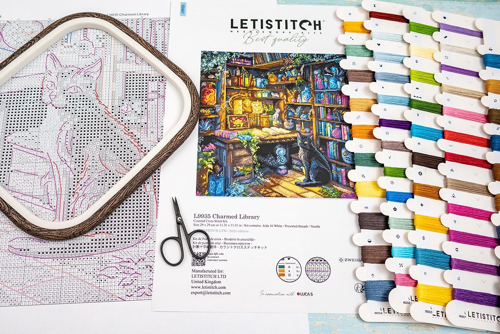 Charmed Library - Cross Stitch Kit