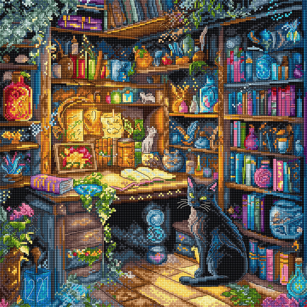 Charmed Library - Cross Stitch Kit