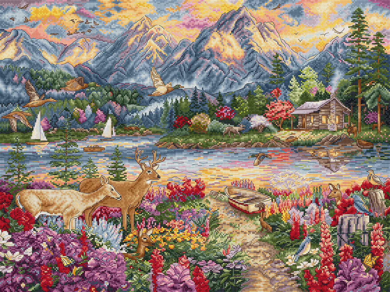 Spring Mountain Majesty - Cross Stitch Kit