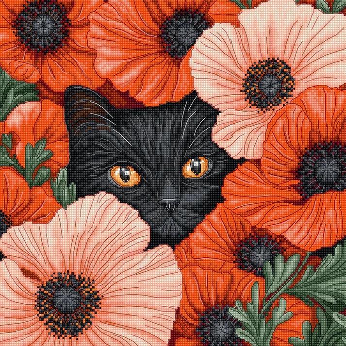 Poppy Eyes - Cross Stitch Kit