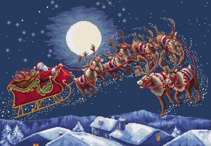 Christmas Eve Flight - Cross Stitch Kit 