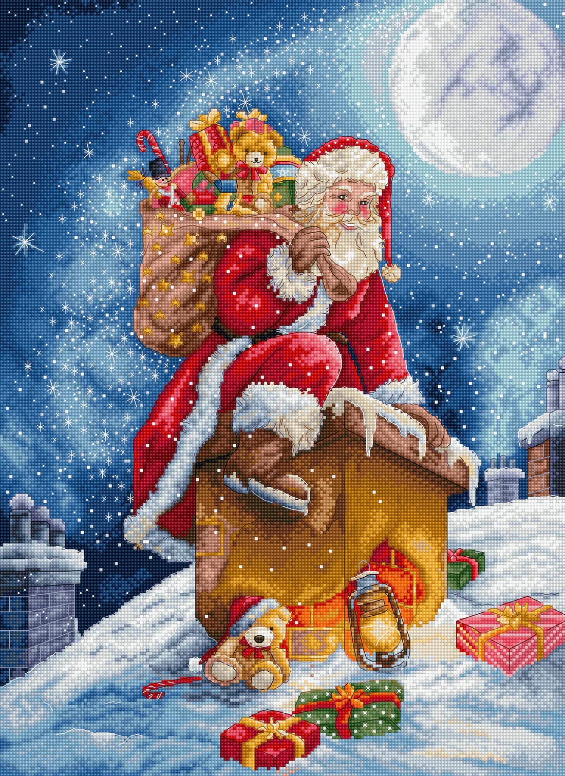 Santa's Secret Stop - Christmas Cross Stitch Kit 