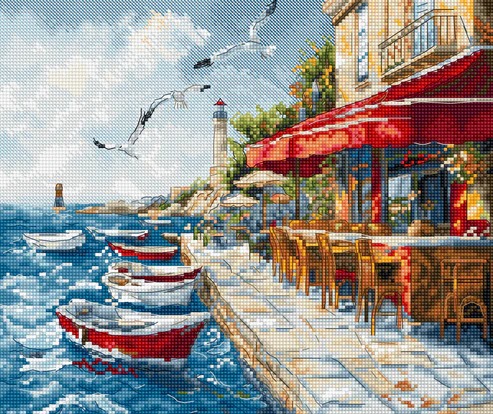 Harbor Breeze - Cross Stitch Kit , zoomed in. Select this picture to zoom back out.