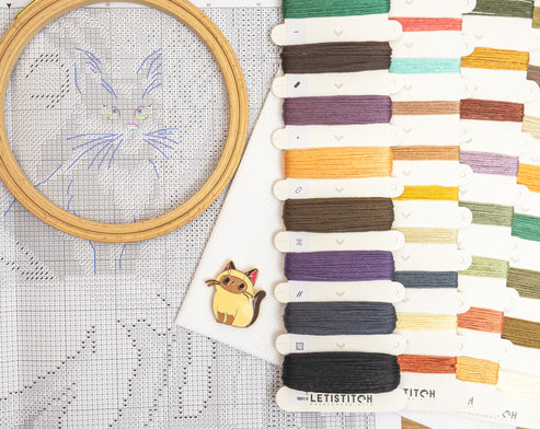 Familiar's Favorite - Cross Stitch Kit , different perspective #2, zoomed in. Select this picture to zoom back out.