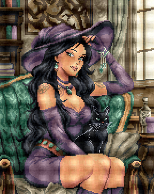 Familiar's Favorite - Cross Stitch Kit , zoomed in. Select this picture to zoom back out.
