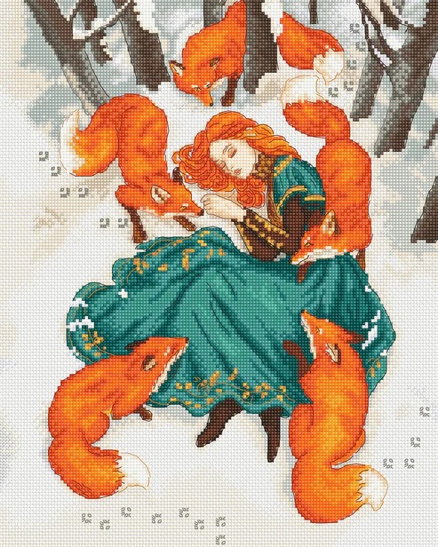 Flame - Cross Stitch Kit , zoomed in. Select this picture to zoom back out.