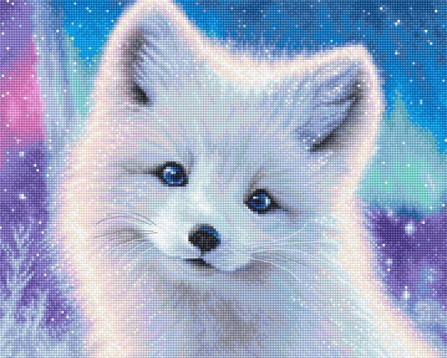 Arctic Foxy - Cross Stitch Kit , zoomed in. Select this picture to zoom back out.