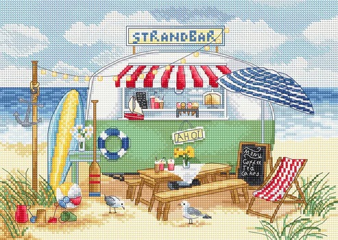 Strandbar - Cross Stitch Kit, zoomed in. Select this picture to zoom back out.
