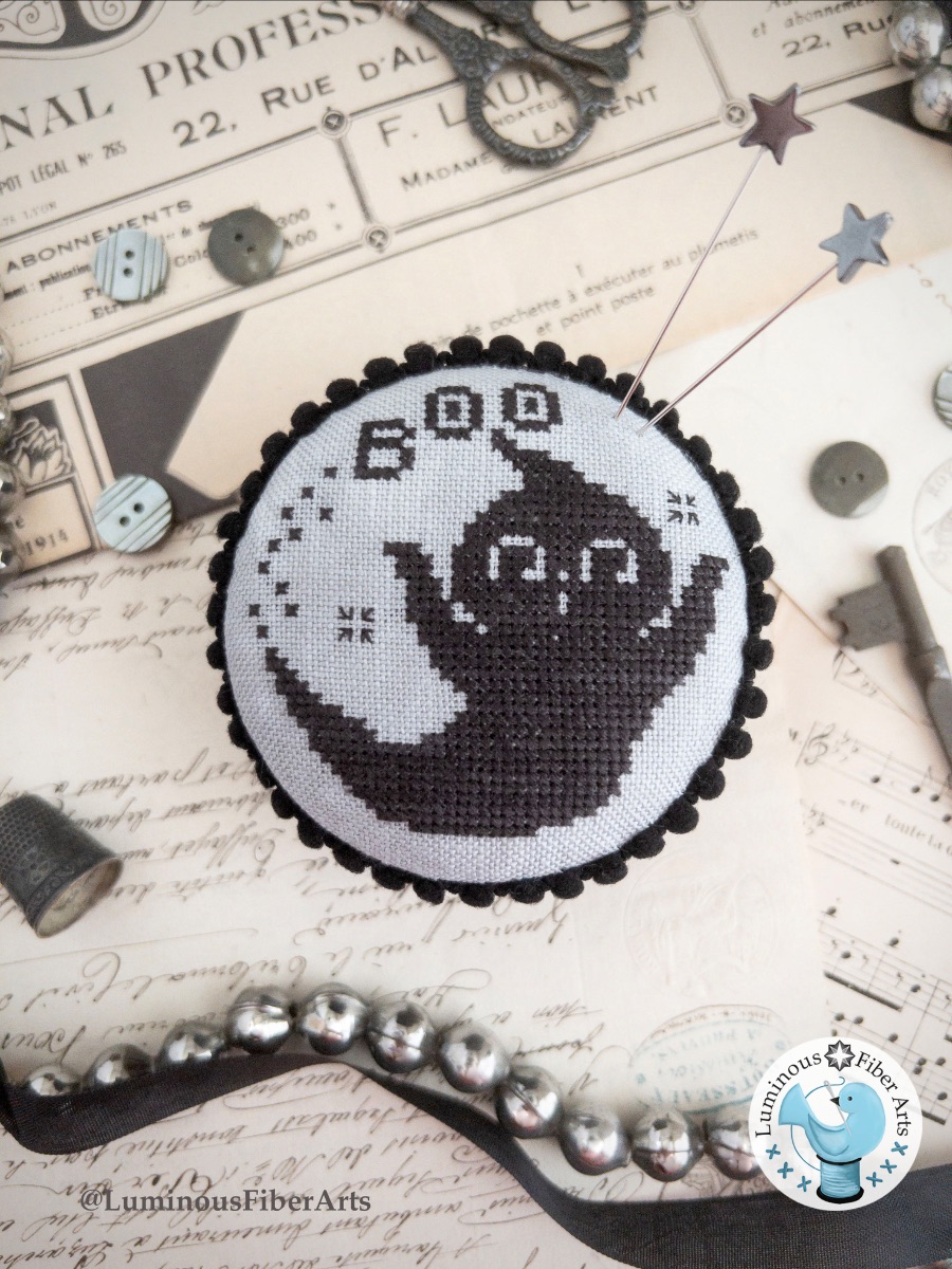 Boo Pin Drum - Halloween Cross Stitch Pattern