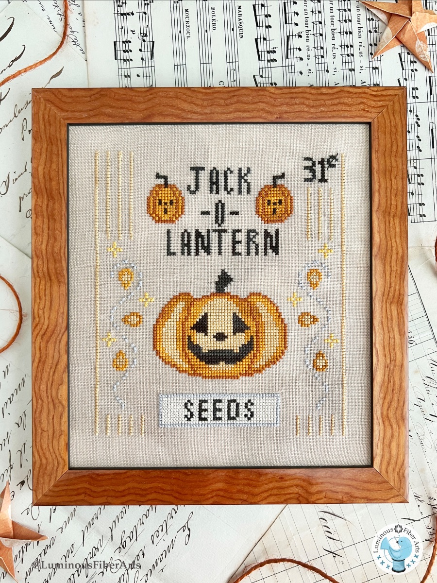 Jack-O-Lantern Seeds - Halloween Cross Stitch Pattern