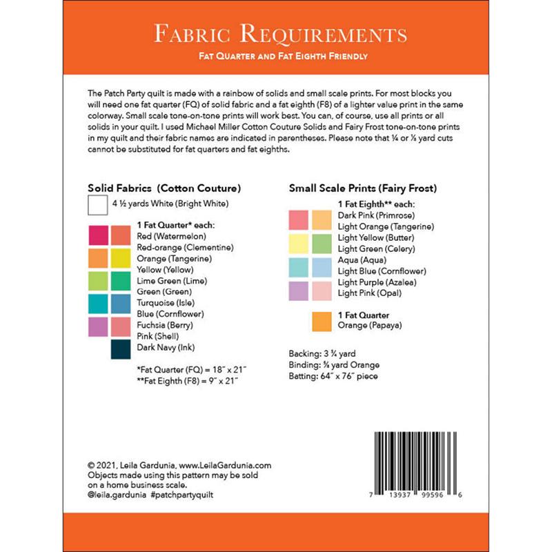 Leila Gardunia Design Patch Party - Quilt Pattern - 123Stitch
