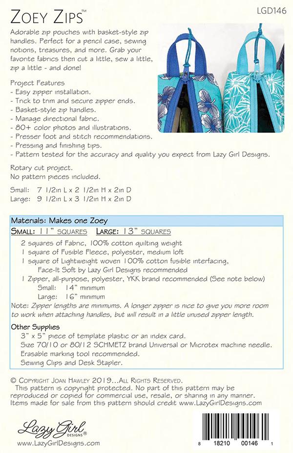 Zoey Zips - Sewing Pattern