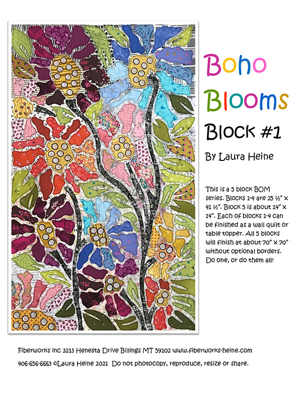 Boho Blooms BOM Block 1 - Quilt Pattern