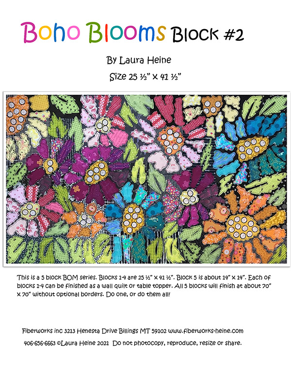 Boho Blooms BOM Block 2 - Quilt Pattern