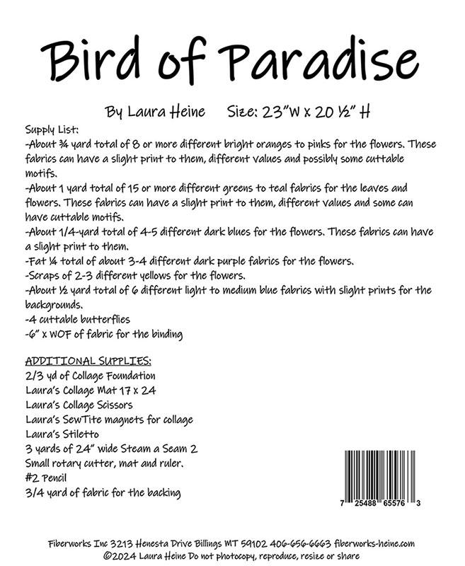 Bird of Paradise - Quilt Pattern