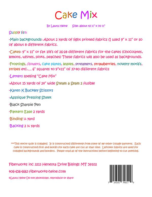 Cake Mix Collage - Quilt Pattern