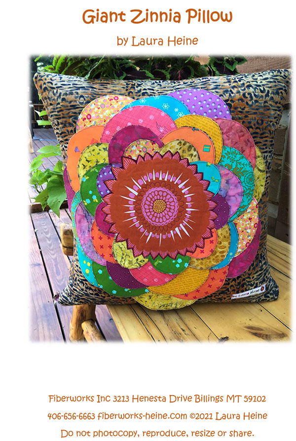 Giant Zinnia Pillow - Quilt Pattern