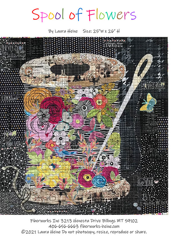Spool of Flowers Collage - Quilt Pattern