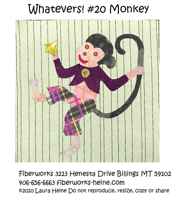 Whatevers #20 Monkey - Quilt Pattern