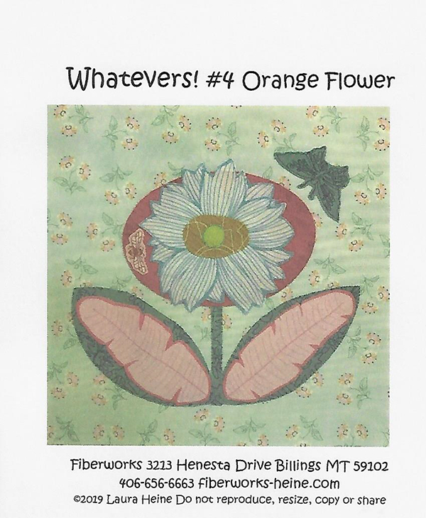 Whatevers #4 Orange Flower - Quilt Pattern