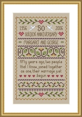 Golden Wedding - Cross Stitch Pattern
